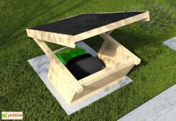 Outils De Jardinage -Outils De Jardinage abri robot tondeuse bois toit relevable