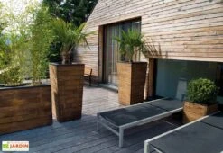 Bac à Fleurs En Bois Selekt (45x45x47) -Outils De Jardinage amazone ambiance 2