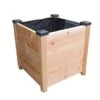 Bac à Fleurs Carré En Bois Douglas Non Traité - Design -Outils De Jardinage bac a fleurs carre bois