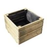 Bac à Fleurs Carré En Bois Traité Oslo - 38 Litres -Outils De Jardinage bac a fleurs carre en bois de pin