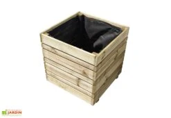 Grand Bac à Fleurs Carré En Bois Traité Oslo - 108 Litres