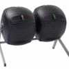 Composteur Rotatif Double 2x189L Polyéthylène Lifetime -Outils De Jardinage bac compost double 189 l polyethylene