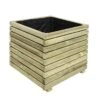 Bac à Fleurs En Bois De Pin Traité Autoclave KÜB 60 X 60 Cm -Outils De Jardinage bac fleurs bois autoclave