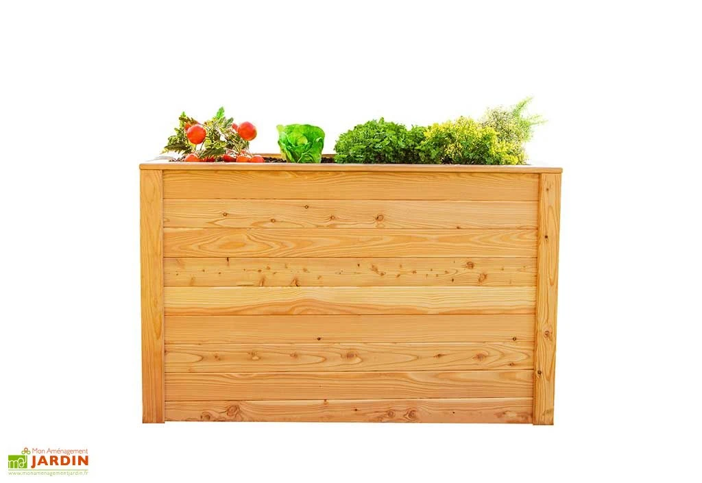 Jardinière En Bois De Mélèze Bac Potager 130 X 65 X 84 Cm 3 Jardinière En Bois De Mélèze Bac Potager 130 X 65 X 84 Cm