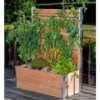 Bac Potager En Bois Douglas Et Aluminium 75 X 35 X 136 Cm