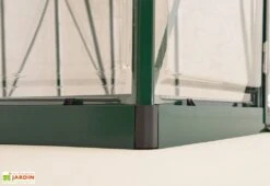 Serre De Jardin En Aluminium Et Polycarbonate Balance – Vert -Outils De Jardinage base serre aluminium vert polycarbonate balance
