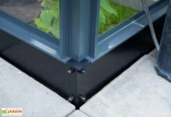 Base Pour Serre De Jardin Juliana Orangeri Anthracite 13 M² -Outils De Jardinage base serre jardin aluminium anthracite verre trempe juliana orangerie