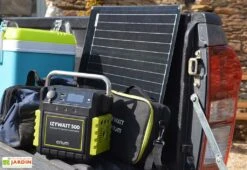 Batterie Nomade Solaire Izywatt 500 + 2 Panneaux Monocristallins 50 W -Outils De Jardinage batterie nomade solaire 2 panneaux 50w izywatt 500