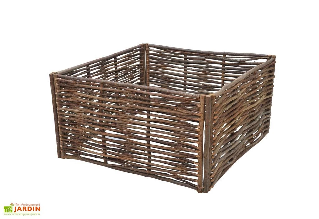 Carré Potager En Noisetier 1,20x1,20m 3 Carré Potager En Noisetier 1,20x1,20m