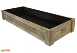 Carré Potager En Bois De Pin Traité XXL 30 - 200 X 80 X 30 Cm