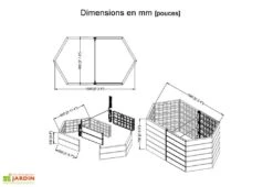 Garantia Carré Potager Empilable En Polypropylène Ergo 160 Cm (Lot De 2) -Outils De Jardinage carre potager ergo polypropylene garantia imitation bois extension 3