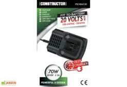 Chargeur Rapide Pour Batterie Lithium 20V PowerShared -Outils De Jardinage chargeur rapide batterie 20v constructor 1