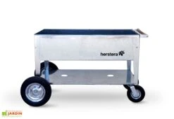 Chariot De Jardinage En Acier à Roulettes - Swivel -Outils De Jardinage chariot acier roulettes jardiniere