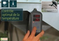 Chauffage Ventilateur D'appoint 2400W Avec Thermostat Digital -Outils De Jardinage chauffage electrique portable serre jardin 2400w 4