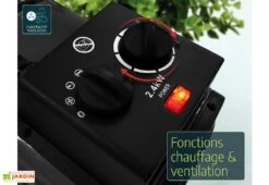 Chauffage Ventilateur D'appoint 2400W Avec Thermostat Digital -Outils De Jardinage chauffage electrique portable serre jardin 2400w 5
