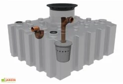 Cuve De Récupération D’eau De Pluie Enterrée – 3000 L Plate -Outils De Jardinage cuve plate recuperation eau pluie greenlife 3000l biovitor