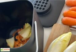 Seau à Compost En Polypropylène Noir - 18,5 X 18,5 X 22 Cm -Outils De Jardinage dechet composte seau