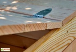 Composteur En Bois Douglas 1800 L – 145 X 125 X 105 Cm -Outils De Jardinage detail couvercle composteur jardin bois 2