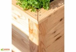 Jardinière En Bois De Mélèze Bac Potager 100 X 65 X 66 Cm -Outils De Jardinage details angle bac potager 100x66cm