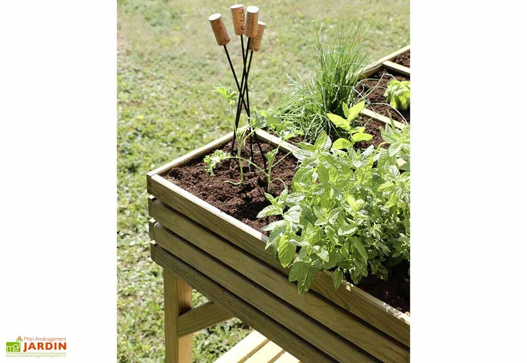 Carré Potager Sur Pieds En Bois De Pin Traité KÜB 100 X 60 X 80 Cm 5 Carré Potager Sur Pieds En Bois De Pin Traité KÜB 100 X 60 X 80 Cm – Image 3