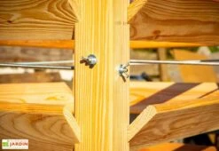 Tour De Culture Verticale En Bois De Mélèze 65 X 73 Cm -Outils De Jardinage details tour culture verticale meleze