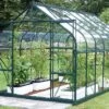 Serre De Jardin En Verre Trempé Lams 11,3 M² - Aloe Vert -Outils De Jardinage diana 11500 alu vert