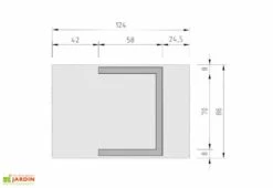 Abri Pour Robot Tondeuse En Bois D’Épicéa Brut Toit Relevable -Outils De Jardinage dimensions abri robot tondeuse bois weka
