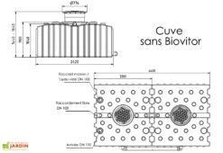 Cuve De Récupération D’eau De Pluie Enterrée – 10 000 L Plate -Outils De Jardinage dimensions cuve 10000l greenlife