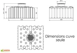 Cuve De Récupération D’eau De Pluie Enterrée – 4000 L Plate 10 Cuve De Récupération D’eau De Pluie Enterrée – 4000 L Plate -Outils De Jardinage dimensions cuve 4000l greenlife