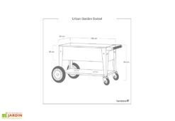Chariot De Jardinage En Acier à Roulettes - Swivel -Outils De Jardinage dimensions plan chariot potager