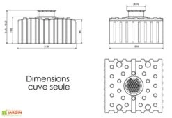 Cuve De Récupération D’eau De Pluie Enterrée – 5000 L Plate 10 Cuve De Récupération D’eau De Pluie Enterrée – 5000 L Plate -Outils De Jardinage dimensions recuperateur eau pluie enterree plat greenlife 5000l