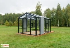 Serre De Jardin En Bois Et Verre Trempé Avec Panneaux Occultants – Hortensia -Outils De Jardinage dos serre jardin bois verre trempe stali
