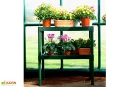 Kit De Palissage Pour Serre De Jardin -Outils De Jardinage double etagere polypropylene verte serre jardin palram