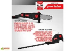 Outil De Jardinage 3 En 1 : Taille-haies, élagueuse Et Coupe Bordures – 20 V -Outils De Jardinage elageuse sur batterie