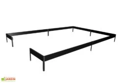 Halls Embase Pour Serre De Jardin En Acier Galvanisé Qube 816 Noir