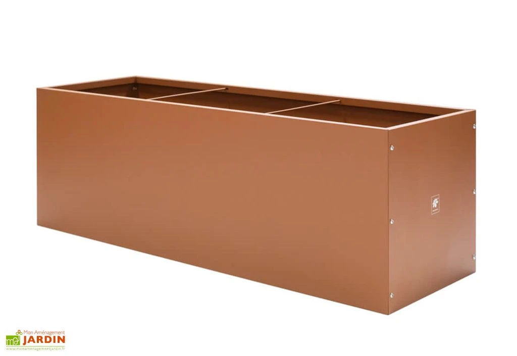 Jardinière Rectangulaire En Métal Thermolaqué Couleur Rouille 8 Jardinière Rectangulaire En Métal Thermolaqué Couleur Rouille – Image 6