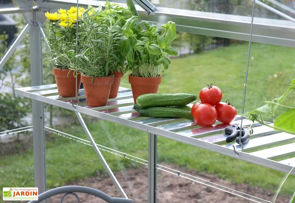 Etagère Rabattable - Aluminium Laqué Vert 3 Etagère Rabattable - Aluminium Laqué Vert