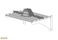 Étagère En Aluminium à Charge Lourde < 40 Kg Pour Serre Palram -Outils De Jardinage etagere charges lourdes palram canopia