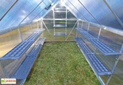 Étagère Double En PVC Pour Serre De Jardin -Outils De Jardinage etagere double pvc pour serre jardin 1