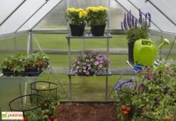 Étagère Double En PVC Pour Serre De Jardin -Outils De Jardinage etagere double pvc pour serre jardin 2