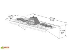 Étagère Double En PVC Pour Serre De Jardin -Outils De Jardinage etagere double serre jardin palram canopia