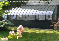 Serre Adossée Ancienne En Aluminium Et Verre Trempé 4mm Chambord 455x280 -Outils De Jardinage exemple de serre ancienne avec embase 1