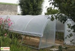 Serre Tunnel Tonneau En Polyéthylène 28 M² - Mini 7,5 X 3,7 M