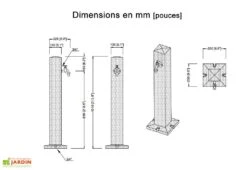 Garantia Fontaine De Jardin En Polyéthylène 100 Cm Wood Imitation Bois -Outils De Jardinage fontaine jardin exterieur polyethylene bois 100cm wood garantia