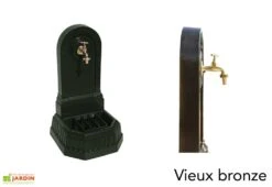 Fontaine De Jardin Murale En Fonte Citadine + Robinet 11 Fontaine De Jardin Murale En Fonte Citadine + Robinet -Outils De Jardinage fontaine jardin fonte dommartin citadine vieux bronze