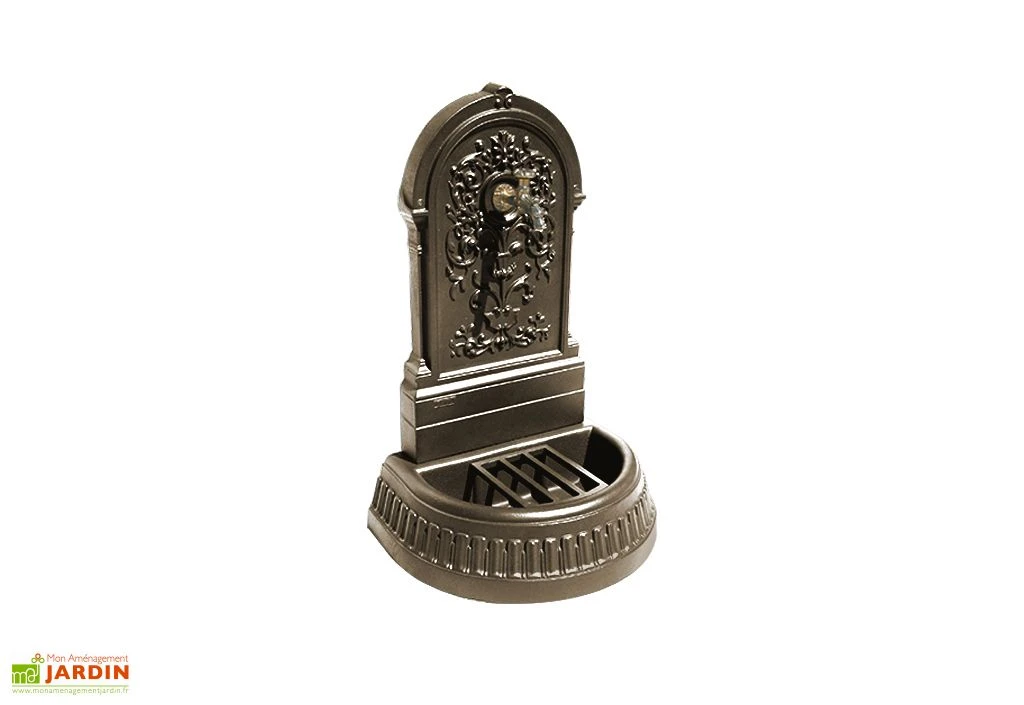 Fontaine De Jardin Murale En Fonte Floraison + Robinet Colvert 3 Fontaine De Jardin Murale En Fonte Floraison + Robinet Colvert