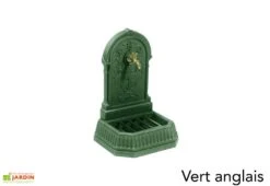 Fontaine De Jardin Murale En Fonte Florale + Robinet -Outils De Jardinage fontaine jardin fonte dommartin florale vert anglais