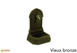 Fontaine De Jardin Murale En Fonte Florale + Robinet -Outils De Jardinage fontaine jardin fonte dommartin florale vieux bronze