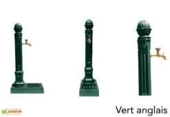 Fontaine De Jardin En Fonte Borne Centrale Griffon Avec Vasque -Outils De Jardinage fontaine jardin fonte dommartin griffon vert anglais