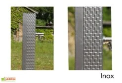 Fontaine De Jardin En Fonte Borne Centrale Pixel -Outils De Jardinage fontaine jardin fonte dommartin pixel gris inox 1